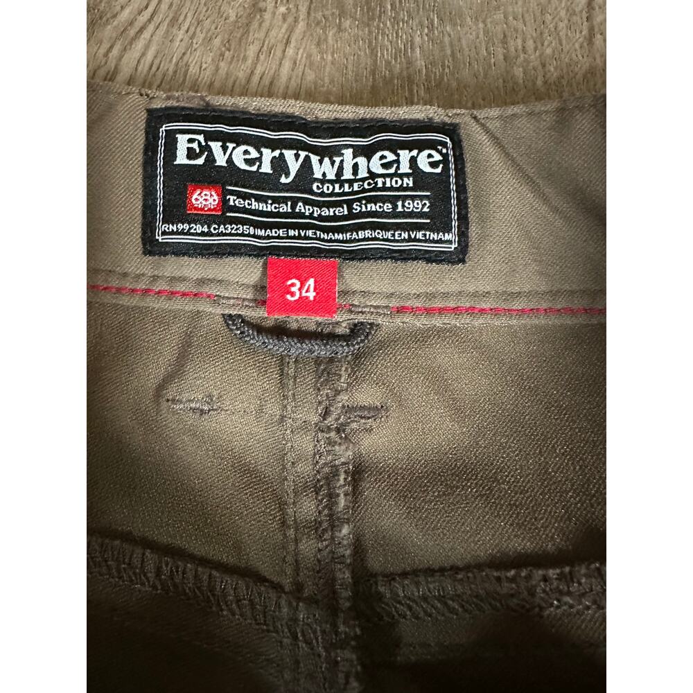 686 Everywhere Hybrid Short Slim Fit Brown size 34 - Picture 8 of 10